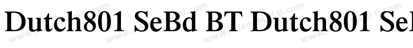 Dutch801 SeBd BT Dutch801 SeBd BT字体转换